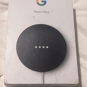 Google Nest Mini Smart Speaker Charcoal GA00781-CA with Voice Control